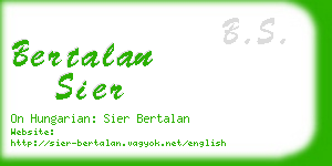 bertalan sier business card